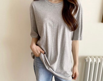 Women’s Basic Simple Thin Cotton Long T Shirts