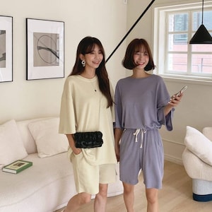 Women’s Waffle Top and Shorts Set for Summer