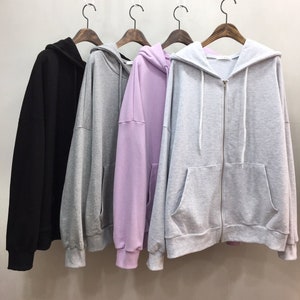 Women’s Sweat Cotton Full Zipup Loose fit Hoodie for SS seasons