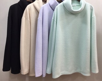 Women’s Turtleneck Micro Soft Pastel Sweater