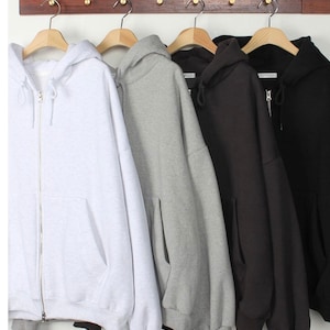 Women’s Overfit Basic Hoodie Full Zipup Fleece Jacket