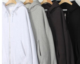 Chaqueta polar básica con capucha y cremallera completa para mujer