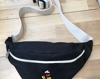 Sac de taille brodé Fanny Pack Hip Sack avec plusieurs poches