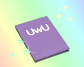 UwU Purple Lined Kawaii Journal - Kawaii Journal, Kawaii Diary, Cute Journal, Cute Diary, Custom Journal, Custom Diary
