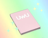 UwU Pink Lined Kawaii Journal - Kawaii Journal, Kawaii Diary, Cute Journal, Cute Diary, Custom Journal, Custom Diary