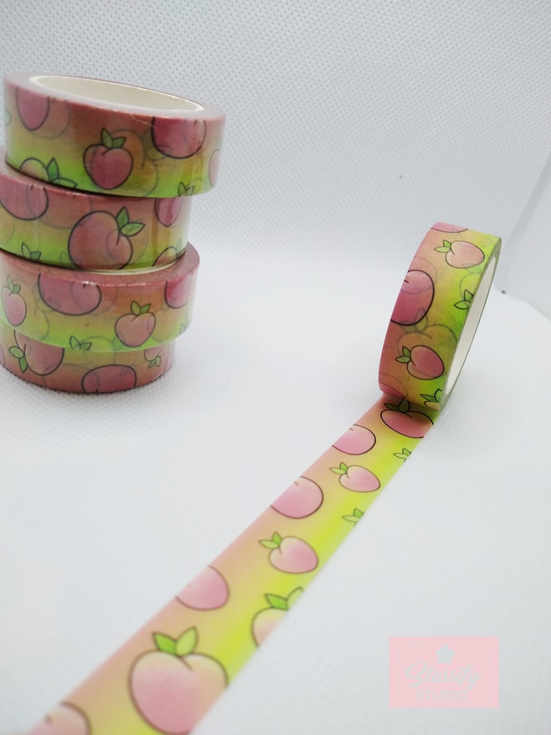 Washi Tape Cheap Washi Tape Adorable Washi Tape Peach Washi Tape Kawaii Washi Tape Peaches Cute Washi Tape Peach Washi Tape