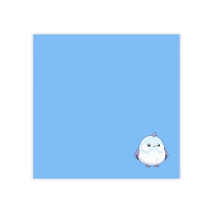 Chubby Bird Post-it Note Pad | Adorable Plump Bird Sticky Notes | Tiny Burst of Joy