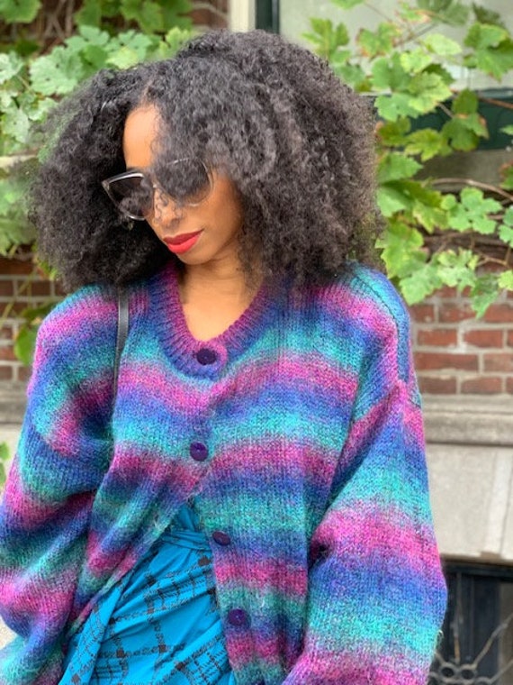 Oversized wool cardigan