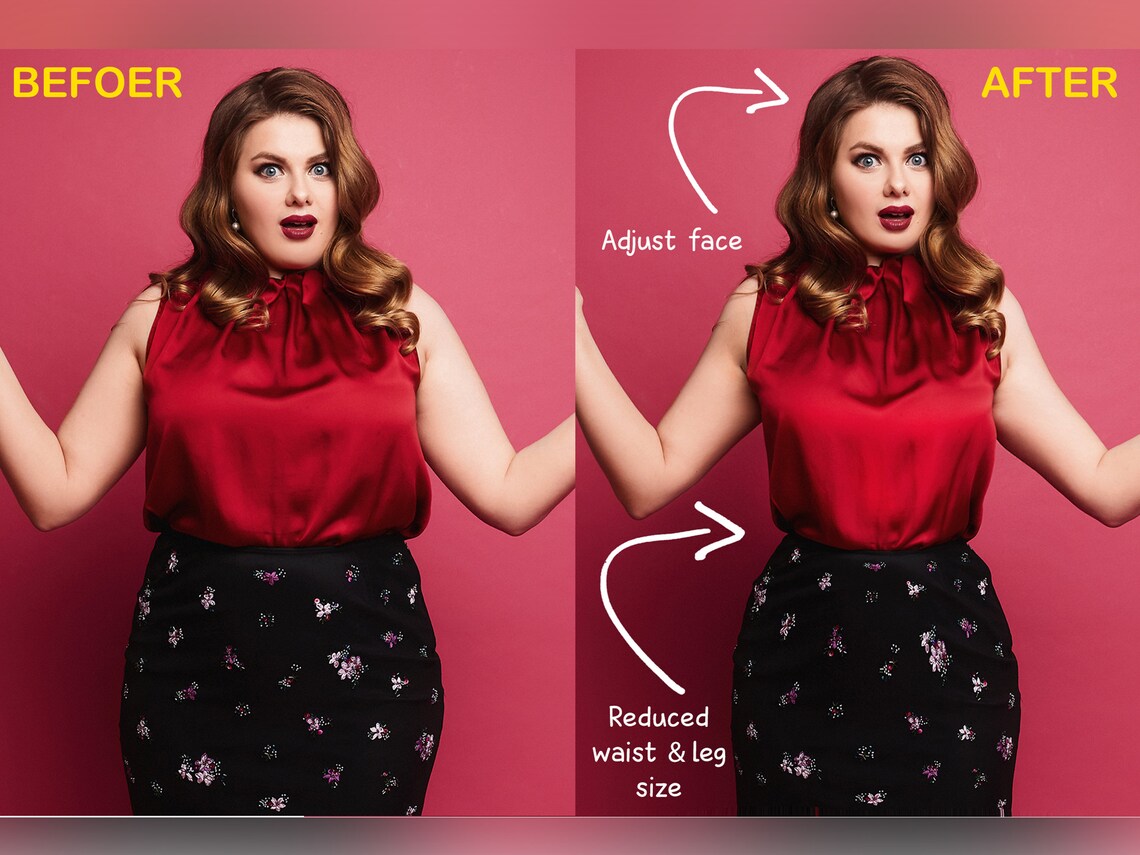 Professional Body Slimmer Editing Color Fair Edit Reduce Chest Face Fat Adjust Upper Part Edit