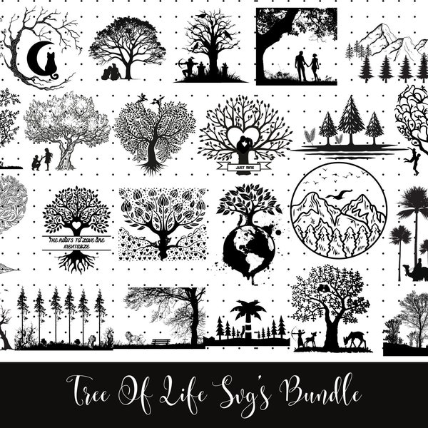 Tree Of Life Svg Bundle, Tree Of Life Clipart, Celtic Tree Of Life Svg, Family Reunion Svg, Oak Tree Svg,Family Tree Svg, Silhouette, Cricut