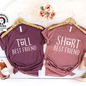 Cool Best Friend T-shirts, Tall or Short BFF Matching T