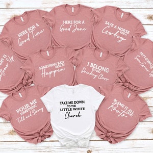 Country Music Themed Bridal Party, Custom Lyrics shirt , Nashville Themed ,Bachelorette Party Tees Nash Bash , Themed Bridal Party - mg01