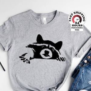 Raccoon Shirt, Cute Raccoon Shirt, Cute Raccoon Tee, Raccoon Graphic Tee, Animal Lover Shirt, Animal Gift, Raccoon Lover Gift,Plus size