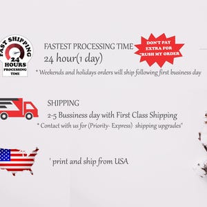 various shipping-related icons and text, including a red truck, a red and white star, and a red and white flag, along with some text and logos related to fast shipping and shipping services.