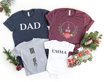 Custom Shirts, Personalized Custom T-shirt, Custom Shirt, Custom Text,Customized Family Matching Shirt,Family Matching Tee,Customized Shirt