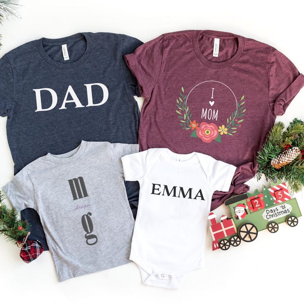 Custom Shirts, Personalized Custom T-shirt, Custom Shirt, Custom Text,Customized Family Matching Shirt,Family Matching Tee,Customized Shirt
