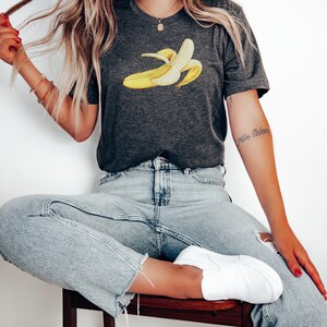 Vintage Banana Tshirt, Food Pun Shirt, Banana Shirt, Fruit Shirt, Banana Lover Tee, Cute Banana Shirt, Banana Gift, Vegan Gifts, Vegan Shirt image 2