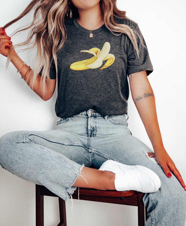 Vintage Banana Tshirt, Food Pun Shirt, Banana Shirt, Fruit Shirt, Banana Lover Tee, Cute Banana Shirt, Banana Gift, Vegan Gifts, Vegan Shirt image 2