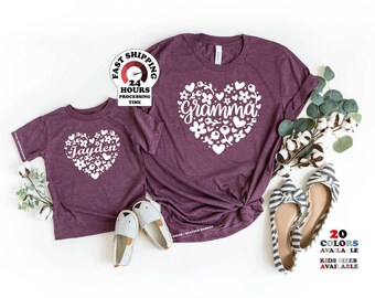 Grandma And Me Matching T-shirt's, Grandma's My Bestie T-shirts, Matching Grandma And Me Shirts, More Colors, Great Gift Idea, Mother's Day