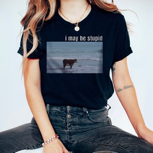 I May Be Stupid Tshirt, Joke Shirt, Funny Meme Tee, Gag Shirt, Meme Shirt, Ocean Cow Shirt, Funny Shirt, Gift for Her, Gift for Him