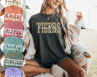 Favorite Team Shirt, Team mascot tshirt, School team Comfort Colors tee, Love Favorite team tee, School logo Tee, Custom Shirt, Custom Gift
