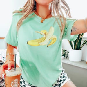 Vintage Banana Tshirt, Food Pun Shirt, Banana Shirt, Fruit Shirt, Banana Lover Tee, Cute Banana Shirt, Banana Gift, Vegan Gifts, Vegan Shirt image 1