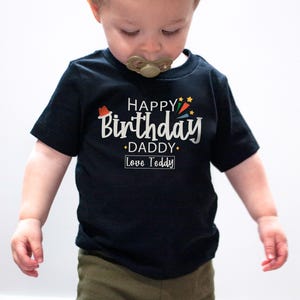 Happy Birthday Daddy Shirt, Dad Gift, Fathers Day Gift, Birthday gift for Daddy, Gift for Him, Personalization Gift shirt, Kid Name Shirt image 1