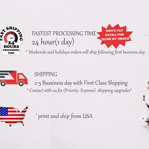 various shipping-related icons and text, including a red truck, a red and white star, and a red and white flag, along with some text and logos related to fast shipping and shipping services.