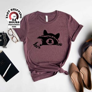 Raccoon Shirt, Cute Raccoon Shirt, Cute Raccoon Tee, Raccoon Graphic Tee, Animal Lover Shirt, Animal Gift, Raccoon Lover Gift,Plus size image 3
