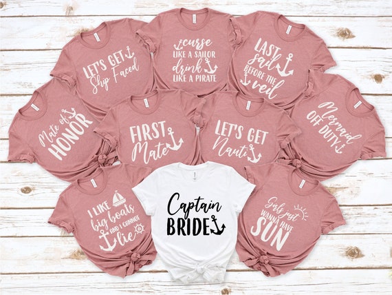 Womens Let's Get Ship Faced Bachelorette Party Nautical Inspired Premium T-Shirt Womens Let's Get Ship Faced Bachelorette Party Nautical Inspired Premium T-Shirt