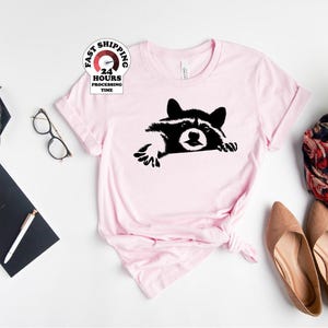 Raccoon Shirt, Cute Raccoon Shirt, Cute Raccoon Tee, Raccoon Graphic Tee, Animal Lover Shirt, Animal Gift, Raccoon Lover Gift,Plus size image 2
