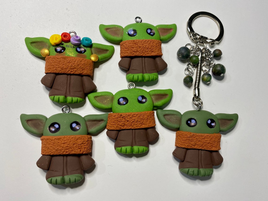 Adorable handmade keychain baby yoda Etsy