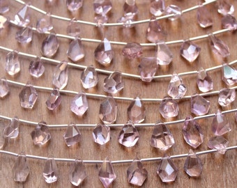 Lavender Amethyst Uneven Cut Drops Strand, Natural Gemstone Jewelry