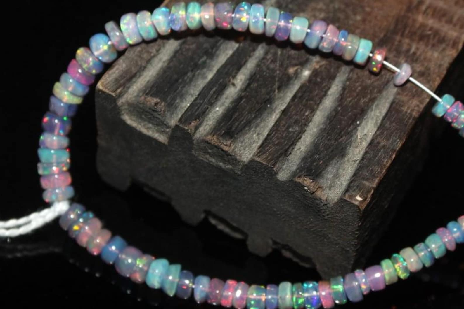 Purple Ethiopian Fire Opal Smooth Beads Strand,opal Rondelle Beads ...