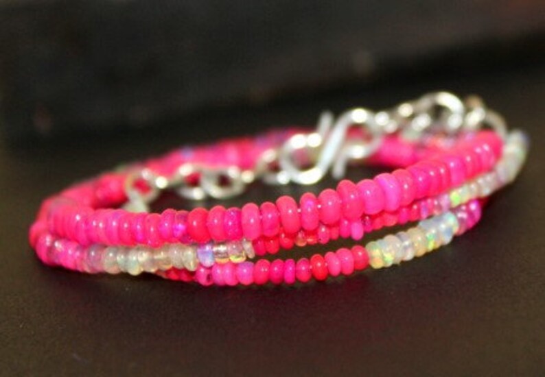 Natural ethiopian pink shaded opal smooth beads necklace,4x2mm,fire opal necklace,opal rondelle beads necklace,welo opal necklace:ps5