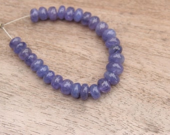 Tansanit Glatte Perlen Strang, Tansanit Rondell Perlen Strang, natürliche Edelstein Perlen Strang, Herstellung für Schmuck: D-1028