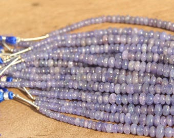 Tansanit Glatte Perlen Strang, Tansanit Rondelle Perlen Strang, natürliche Edelstein Perlen Strang, Herstellung für Schmuck: TZ = 2