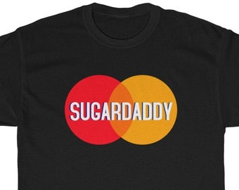 Sugar Daddy T-Shirt KreditkartenStil Parodie Shirt Vatertag Geschenk Mann Freund Geschenk Sugar Daddy Geschenk