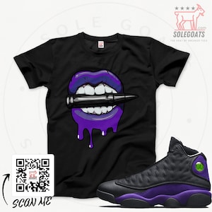 Jordan 13 Purple Shirt Etsy