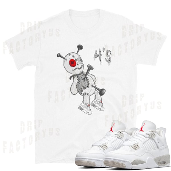 Jordan 4 Retro White Oreo Sneaker T-Shirt Voodoo Ragdoll T Shirt White Oreo 4 Matching Shirt Sneaker Head Gift Tee Oreo 4s