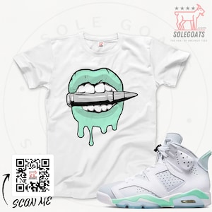 Jordan 6 Mint Foam T-Shirt - Retro 6 Mint Foam - Sneaker Matching Shirts - Bullet Bite T-shirt - Sneaker Gift Ideas