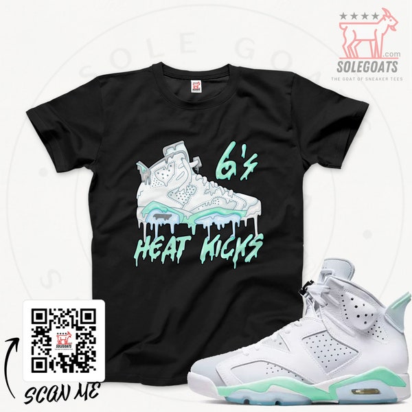 Jordan 6 Mint Foam T-Shirt - Retro 6 Mint Foam - Sneaker Matching Shirts - Heat Kicks Foaming Melt T-shirt - Sneaker Gift Ideas