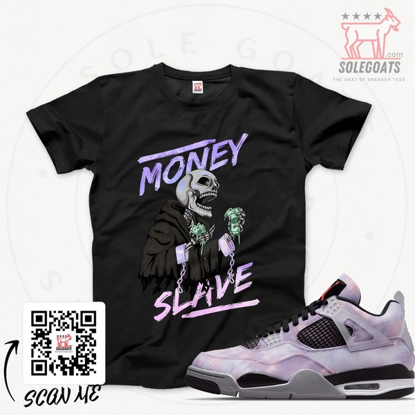 Jordan 4 Zen Master T-Shirt - Money Slave Sneaker tee - Sneaker Matching Shirt - Sneaker Idées Cadeaux - Amethyst Wave Retro 4s