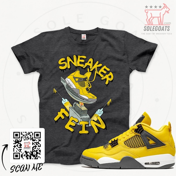 Jordan 4 Lightning T-Shirt - Sneaker Matching Shirts - Sneaker Fein T-shirt - Retro 4 Lightning Sneaker Gift Ideas