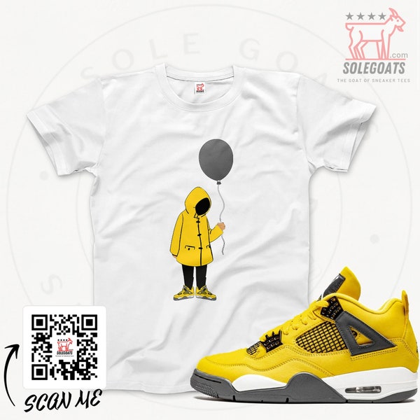 Jordan 4 Lightning Sneaker T-Shirt Retro 4 Lightning Shirt Yellow and Black Shirt Matching Rain Jacket Balloon shirt Unisex Gift