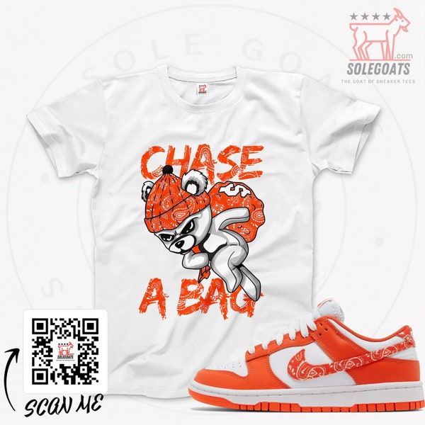 Dunk Low Orange Paisley T-Shirt - Sneaker Matching Shirts - Chase A Bag T-shirt - Paisley Pack Orange - Sneaker Gift Ideas
