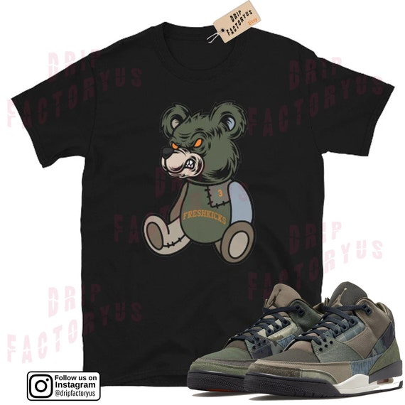 Jordan Retro 3 Patchwork Camo Sneaker Matching Shirts Evil 