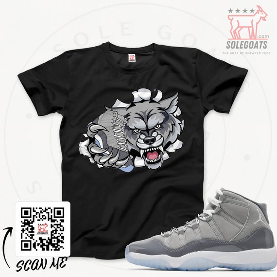 Jordan 11 Retro Cool Grey Sneaker Matching Shirts WOLF SCREAM T shirt Sneaker Gift Ideas Cool Grey 11s Etsy