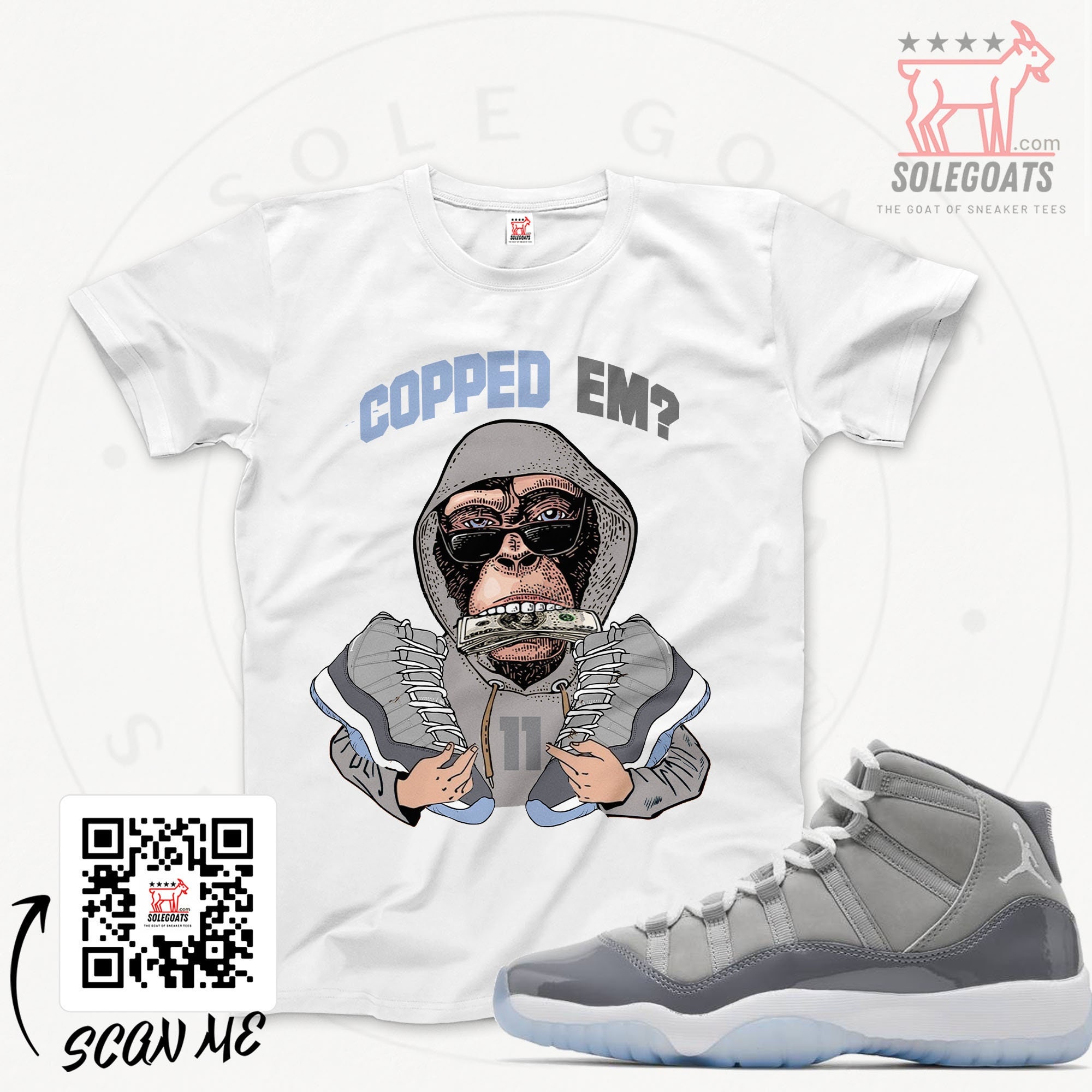 Jordan 11 Retro Cool Grey - Sneaker Matching Shirts - Copped
