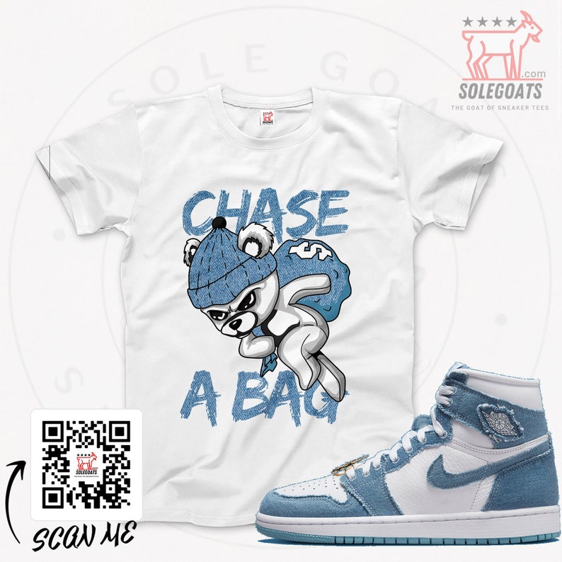 Jordan 1 Retro OG Denim Tshirt Sneaker Matching Shirts Etsy Canada